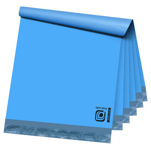 Poly Mailers Shipping Envelopes (Blue, 10x13 Inch)