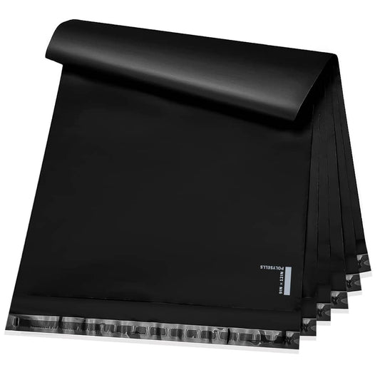 Poly Mailers Shipping Envelopes (Black, 9x12 Inch)