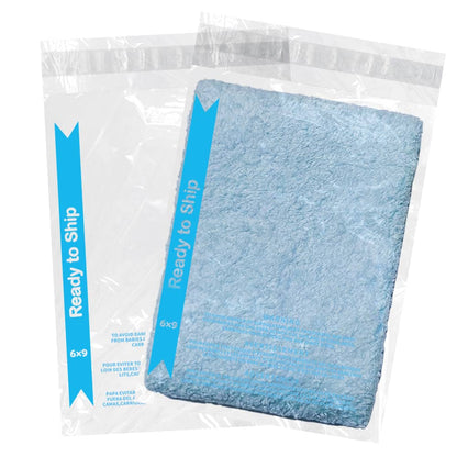 Strong Self Seal Clear Poly Bags with Suffocation Warning, 6"x9"