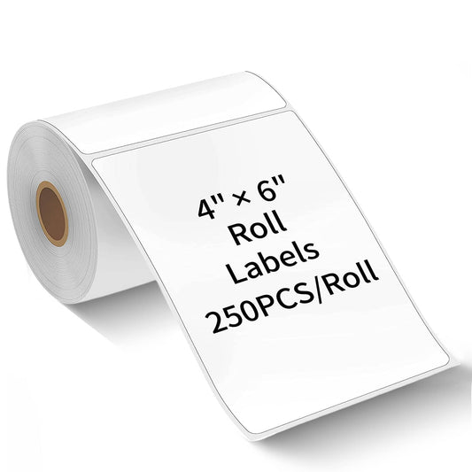 4"X6" Direct Thermal Labels, 250 Labels Per Roll