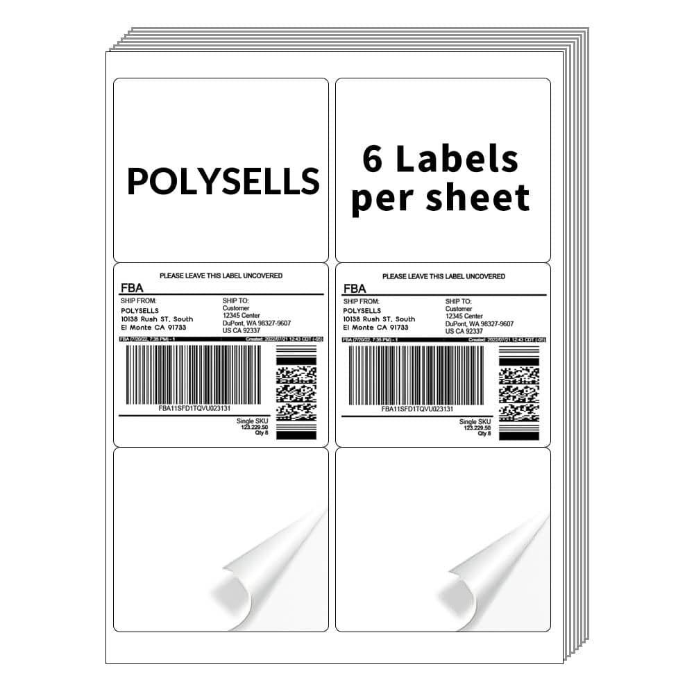 Self Adhesive 3-1/3" x 4" Address Shipping Labels