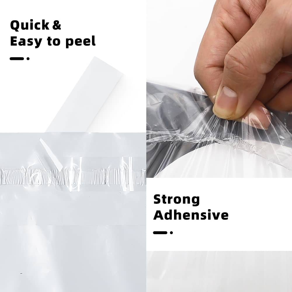 Strong Self Seal Clear Poly Bags with Suffocation Warning, 6"x9"