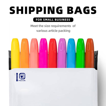 Poly Mailers Shipping Envelopes (White, 6" X 9")